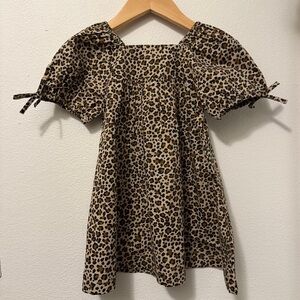 Crewcuts Brown Leopard Print Kids Dress